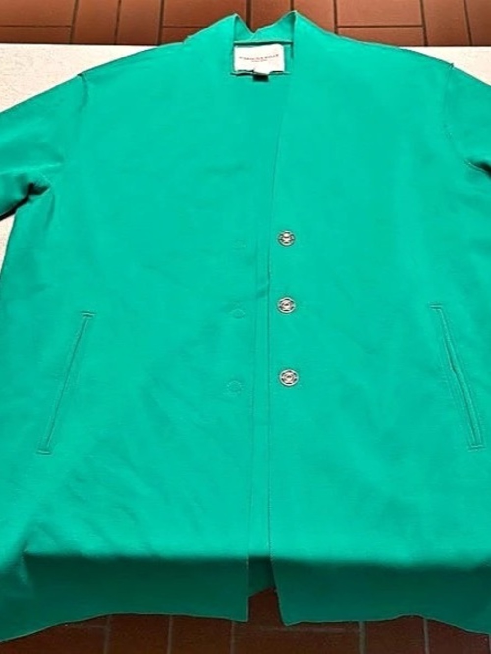 Carolina Belle Montreal Long Snap Front Cardigan Jacket Green Size L